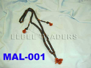 MAL 001  MANTRA "wood" PRAYER BEADS 108         