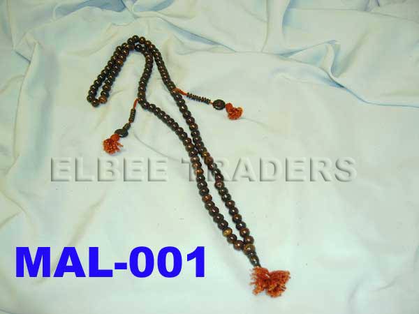 MAL 001  MANTRA "wood" PRAYER BEADS 108