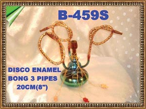 B 459S DISCO ENAMEL BONG 3 PIPES         