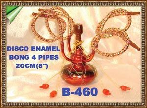 B 460 DISCO ENAMEL BONG 4 PIPES         