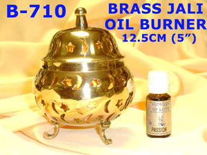 B 710 BRASS JALI OIL BURNER         