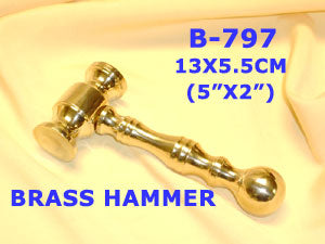 B 797 BRASS HAMMER/GAVEL         