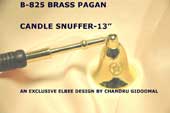 B 825 BRASS PAGAN CANDLE SNUFFER 1.3"        