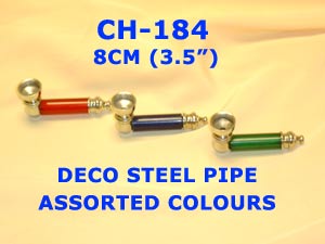CH 184 DECO STEEL PIPES ASSORTED COLOURS         
