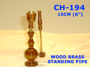 CH 194 WOOD BRASS STANDING PIPE         