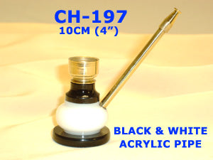 CH 197 BLACK AND WHITE  ACRYLIC PIPE         