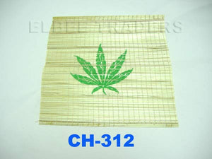 CH 312 BAMBOO ROLLING MAT WITH LEAF (8" X 8")         