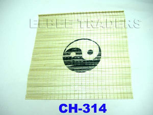 CH 314 BAMMBOO ROLLING MAT WITH YING YANG (8 " X 8")         