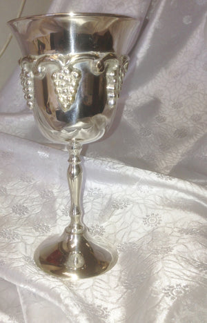 EP 67 SILVER PLATED PAGAN CHALICE 6" HEAVY       