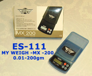 ES 111  MY WEIGH MX 200 POCKET SCALE 200G X 0.1G         
