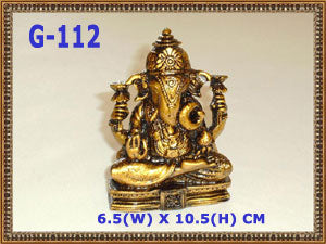 G 112 PRAYING GANESHA LOTUS SEATED         