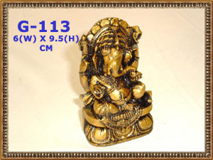 G 113 GANESH ON LOTUS FLOWER         