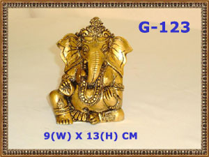 G 123 BIG EARS GANESHA SITTING         