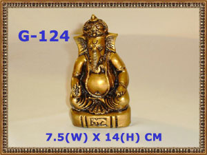 G 124 LUCKY BELLY GANESHA SITTING         