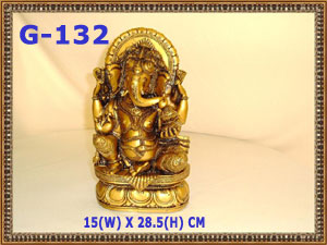 G 132 LARGE GANESHA ROUND FRAME          