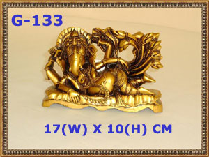 G 133 LARGE GANESHA RELAXING POSITION          