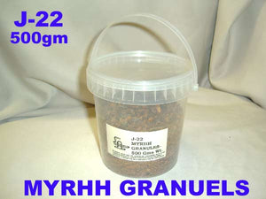 J 22 MYRHH INCENSE CHURCH GRANULES   500 GRAMS        