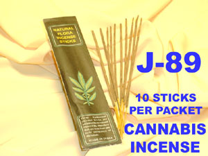 J 89 CANNABIS INCENSE 8 STICKS PER PACKETX25PKTS         