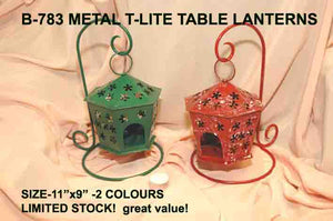 B 783 METAL T LITE LANTERNS 6SIDED       