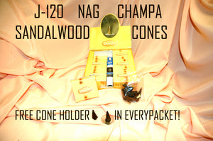 J 120 NAG CHAMPA SANDALWOOD CONES        