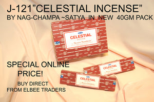 J 121 NAG CHAMPA CELESTIAL INCENSE 40GMS       