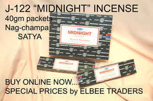 J 122 NAG CHAMPA MIDNIGHT INCENSE 40GM        