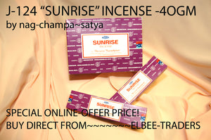 J 124 NAG CHAMPA SUNRISE 40GM SPECIAL OFFER         