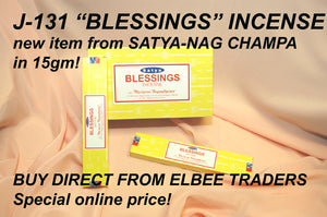 J 131 NAG CHAMPA BLESSINGS 15GM  63p     