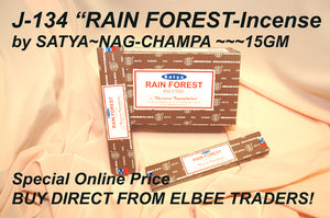J 134 NAG CHAMPA RAIN FOREST 15GM 63P PACKET     