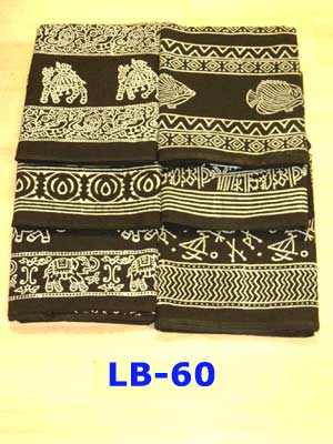 LB 60  SINGLE BEDSPREAD  WHITE ON BLACK          