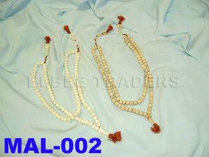 MAL 002 WHITE MANTRA PRAYER BEADS WITH 108 BEADS COSMETIC     