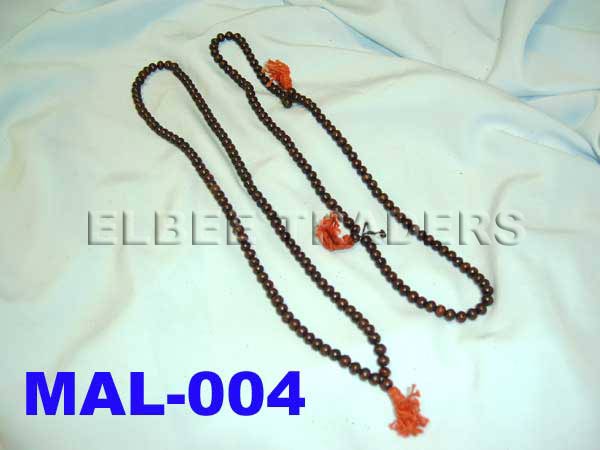 MAL 004 MANTRA WOOD PRAYER BEADs