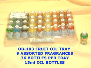 OB 103 ANGELS FRUIT OIL TRAY 15ml ASSORTED FRAGRANCES         