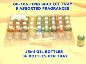 OB 106 ANGELS FENG SHUI OIL TRAY 15ml ASSORTED FRAGRANCES         