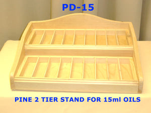 PD 15  PINE 2 TIER OIL DISPLAY RACK         