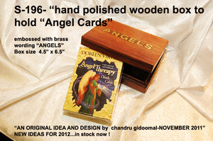 S 198 WOODEN "FAIRIES BOX  BRASS INLAID WITH FAIRIES         