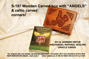 S 197 WOODEN CARVED "ANGELS" BOX" NEW SMALLER size          