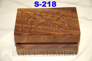S 218 WOODEN CELCTIC TRIANGLE BOX 4" X 6"         