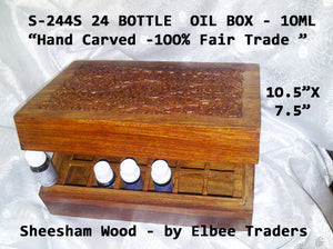 S 244R 24BOTTLES ESSSENTIAL OIL BOX 10ml OILS ROUND HOLES        