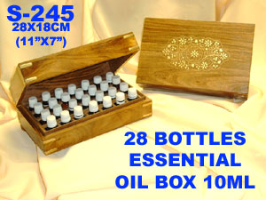 S 245 28 BOTTLES  ESSENTIAL OIL BOX FOR 10ml OILS SQUARE HOLES         