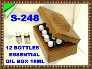 S 248A 12 BOTTLES ESSENTIAL OIL BOX FOR 1Oml OILS (         