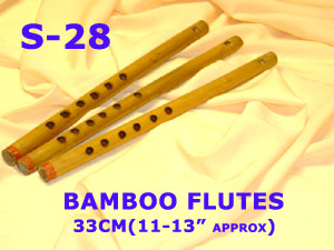 S 28 WOODEN BAMBOO FLUTES IN DOZENS         