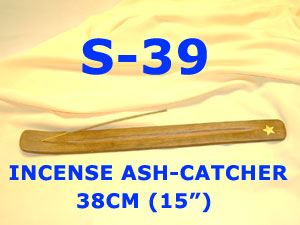 S 39 15" WOODEN INCENSE ASH CATCHER   LONG       