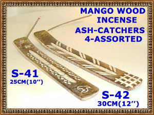S 42 MANGO WOOD INCENSE ASH CATCHERS   LARGE        