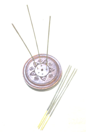 S 43 ROUND TIBETAN INCENSE HOLDER         