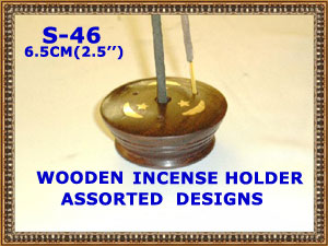 S 46 WOODEN INCENSE HOLDER          