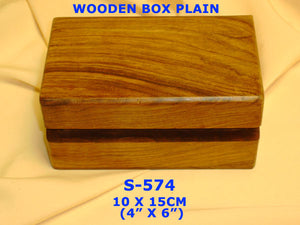 S 574 WOODEN BOX PLAIN (4" X 6")         