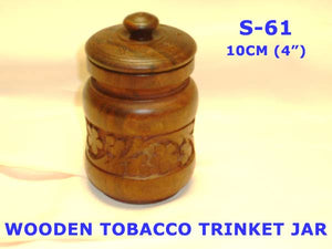 S 61 WOODEN JAR (LARGE)         