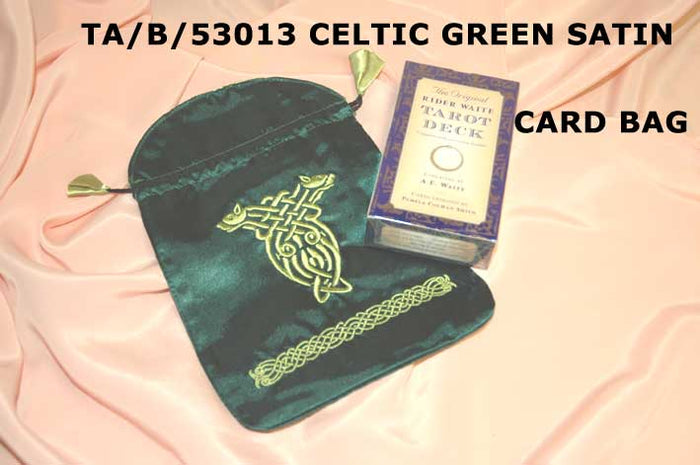 TA/B/53013 CELTIC GREEN SATIN CARD BAG