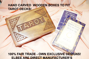 S 213 3D WOODEN CARVED TAROT BOX 6"X4"       